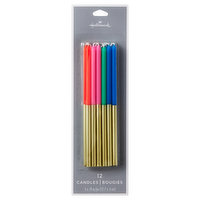Hallmark Birthday Candles, Multicolor and Gold Two-Tone Tall, 1 Each