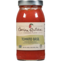 Cucina Antica Pasta Sauce, Premium, Tomato Basil, 25 Ounce