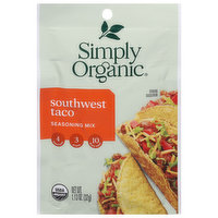 Simply Organic Taco Seasoning, Southwest, 10 Each