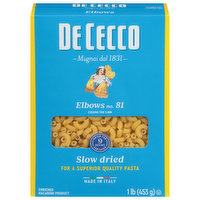 De Cecco Elbows, No. 81, 1 Pound