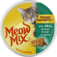 Meow Mix Cat Food, with Real Chicken & Liver in Sauce, 2.75 Ounce