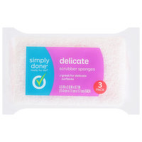 Simply Done Scrubber Sponges, Delicate, 3 Pack, 3 Each