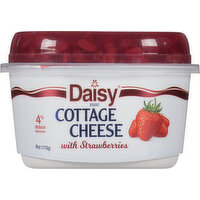 Daisy Cottage Cheese, 4% Milkfat Minimum, with Strawberries, 6 Ounce