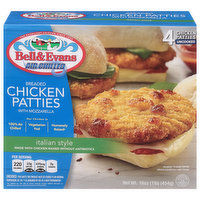 Bell & Evans Chicken Patties, with Mozzarella, Italian Style, Breaded, Air Chilled, 4 Each