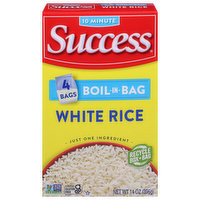 Success White Rice, Boil-in-Bag, 4 Each