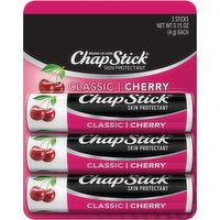 ChapStick Classic Cherry Lip Balm Tube, 3 Each