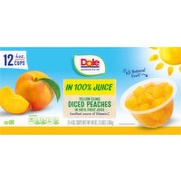 Dole Diced Peaches, Yellow Cling, 12 Each