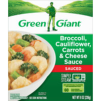 Green Giant Broccoli, Cauliflower, Carrots & Cheese Sauce, Sauced, 8 Ounce