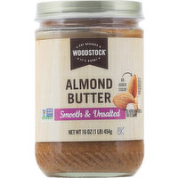 Woodstock Almond Butter, Smooth & Unsalted, 16 Ounce