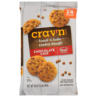 Crav'n Flavor Cookie Dough, Chocolate Chip, Break 'N Bake, 16 Ounce