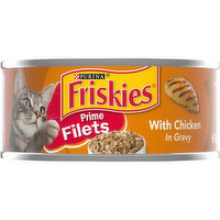 Friskies Gravy Wet Cat Food, Prime Filets With Chicken, 5.5 Ounce