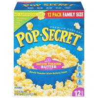 Pop-Secret Popcorn, Premium, Butter, Movie Theater, Family Size, 12 Each