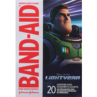 Band-Aid Adhesive Bandages, Lightyear, Assorted Sizes, 20 Each