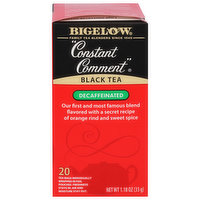 Bigelow Black Tea, Decaffeinated, Constant Comment, Tea Bags, 20 Each