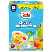 Dole Fruit Bowls Snack, in 100% Fruit Juice, Cherry Mixed Fruit, 12 Each