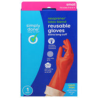Simply Done Gloves, Reusable, Neoprene/Latex Blend, Extra Long Cuff, Small, 1 Each