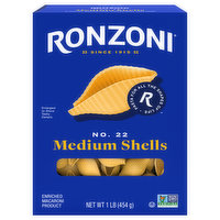 Ronzoni Medium Shells, No.22, 16 Ounce