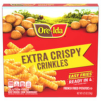 Ore-Ida French Fried Potatoes, Crinkles, Extra Crispy, 4.75 Ounce