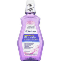 TopCare Alcohol Free Fluoride Anticavity Mouthwash, Violet Mint, 33.8 Fluid ounce