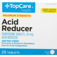 TopCare Acid Reducer, Maximum Strength, 20 mg, Tablets, 25 Each