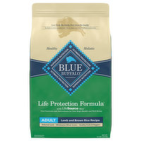 Blue Buffalo Food for Dogs, Natural, Lamb and Brown Rice Recipe, Adult, 15 Pound