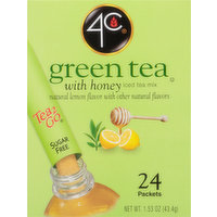 4C Iced Tea Mix, Sugar Free, Green Tea with Honey, 24 Each