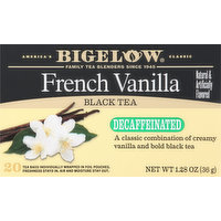 Bigelow Black Tea, Decaffeinated, French Vanilla, Tea Bags, 20 Each