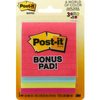 Post-it Notes, 200 Sheets, Bonus Pad!, 4 Each