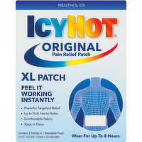 Icy Hot Pain Relief Patch, XL, 3 Each