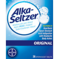 Alka-Seltzer Antacid, Original, Effervescent Tablets, 36 Each