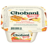 Chobani Yogurt, Greek, Perfect Peach Cobbler, 4.5 Ounce