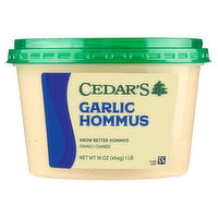 Cedar's Hommus, Garlic, 16 Ounce