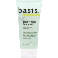 Basis Face Wash, Cleaner Clean, 6 Ounce