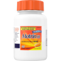 MotrinIB Ibuprofen, 200 mg, Coated Caplets, Value Size, 225 Each