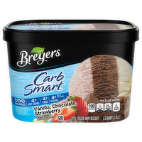 Breyers Frozen Dairy Dessert, Vanilla, Chocolate, Strawberry, 1.5 Quart