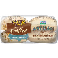 Nature's Own Hamburger Buns, Artisan Style, Everything, 8 Each