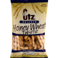 Utz Pretzels, Honey Wheat Twists, Braided, 14 Ounce