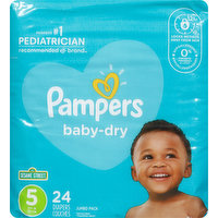 Pampers Baby Dry Super Pack Diapers Size 5 (27+ Lb.) 78 Count