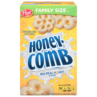 Honey-Comb Cereal, Big Real Honey Flavor, Family Size, 19 Ounce