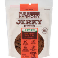 Pure Harmony Grain Free Beef Recipe Grass Fed Jerky Bites Dog Treats, 5 Ounce