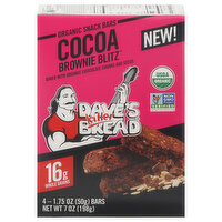 Dave's Killer Bread Snack Bars, Organic, Cocoa Brownie Blitz, 4 Each