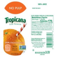 Tropicana 100% Orange Juice, No Pulp - King Kullen