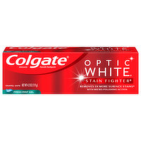 Colgate Toothpaste, Fluoride, Anticavity, Fresh Mint Gel, Stain Fighter, 4.2 Ounce