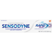 Sensodyne Toothpaste, Mint, Rapid Relief, 3.4 Ounce