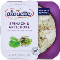 Alouette Soft Spreadable Cheese, Spinach & Artichoke, 6.5 Ounce