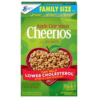 Cheerios Cereal, Apple Cinnamon, Family Size, 19 Ounce