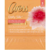 Caress Beauty Bar, Silkening, White Peach & Orange Blossom, 3.15 Ounce