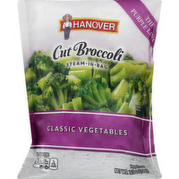 Hanover Broccoli, Cut, Steam-in-Bag, 10.5 Ounce