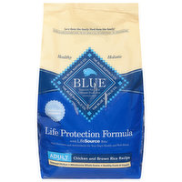 Blue Buffalo Food for Dogs, Natural, Chicken and Brown Rice Recipe, Adult, 15 Pound