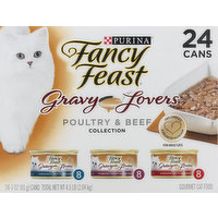 Fancy Feast Cat Food, Poultry & Beef Collection, 24 Each